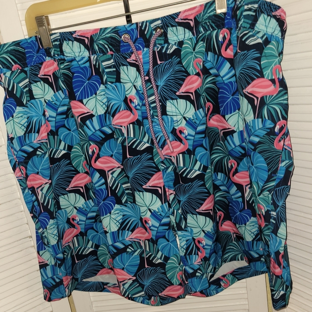 Flamingo Print Swim Shorts